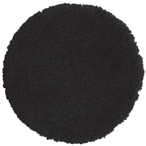 Spirella – Tapis de bain microfibre 60cm noir – Longs poils 40mm – Antidérapant – Lavable à 40° – Compatible chauffage au sol (1/5)