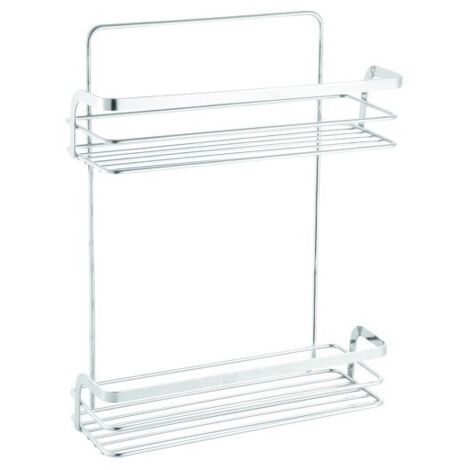 Etagère de douche 2 niveaux à  fixer RILEY Chromé MSV