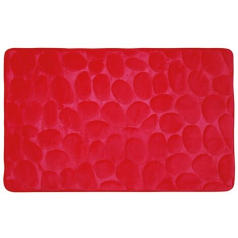 Tapis de bain Microfibre PEBBLE 50x80cm Rouge MSV