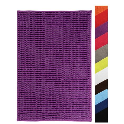 Tapis de bain Microfibre CHENILLE 60x90cm Violet MSV