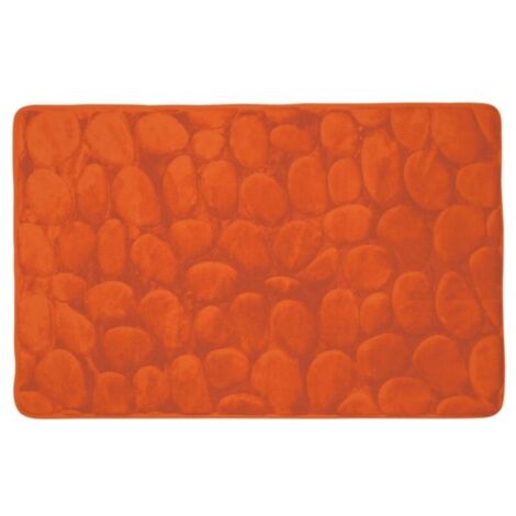 Tapis de bain Microfibre PEBBLE 40x60cm Orange Foncé MSV