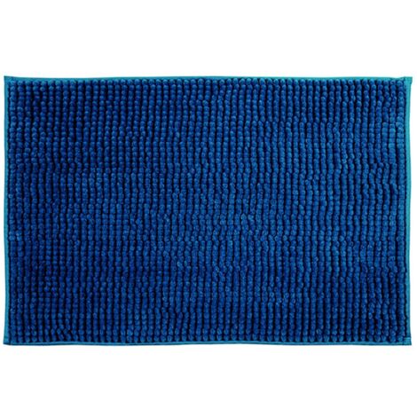 Tapis de bain Microfibre CHENILLE 60x90cm Bleu Foncé MSV