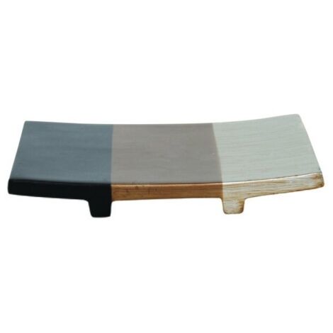 Porte Savon Polyrésine BAMAKO Noir Beige Marron MSV
