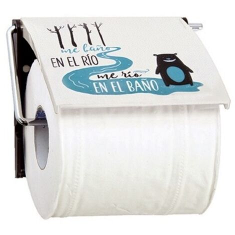 Porte rouleau papier wc mural RIO Bleu & Blanc MSV