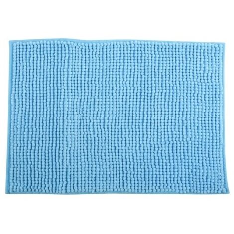 Tapis de bain Microfibre CHENILLE 60x90cm Bleu Ciel MSV