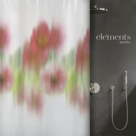 rideau de douche Polyester FIOR 120x200cm Motis fleurs Elements by Spirella (1/3)