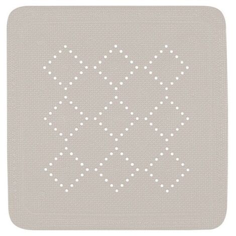 Tapis Fond de douche PVC ALASKA 55x55cm Taupe Spirella