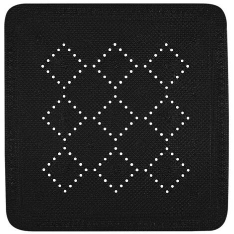 Tapis Fond de douche PVC ALASKA 55x55cm Noir Spirella