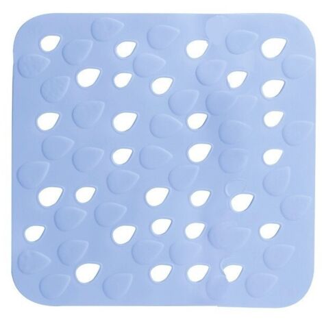 Tapis Fond de douche PVC DROPS 54x54cm Bleu Spirella (1/2)