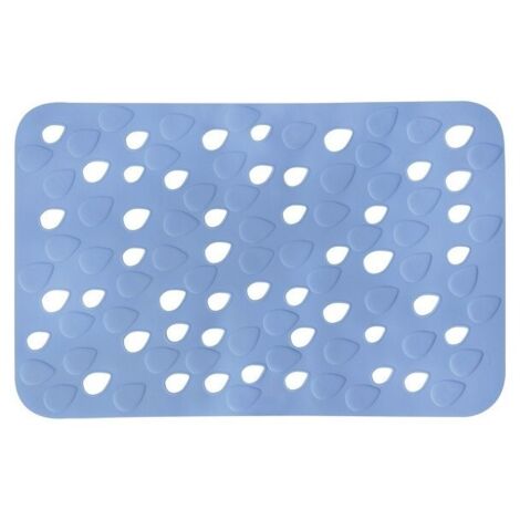 Tapis Fond de baignoire PVC DROPS 35x53cm Bleu Spirella (1/3)