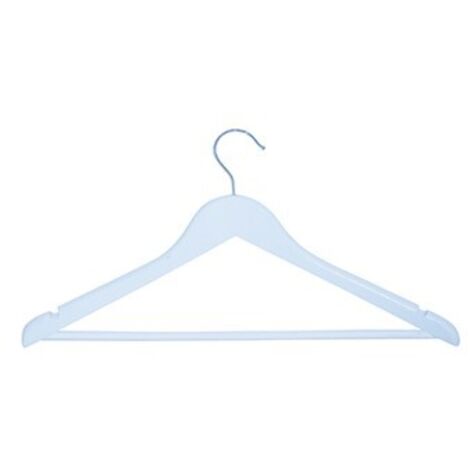 MSV Lot de 36 cintres en Bois Blanc