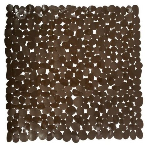 Tapis Fond de douche PVC GALETS 53x53cm Chocolat MSV