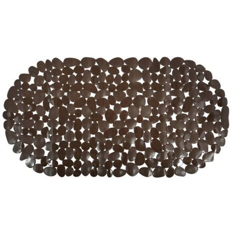 Tapis Fond de baignoire PVC GALETS 35x68cm Chocolat MSV