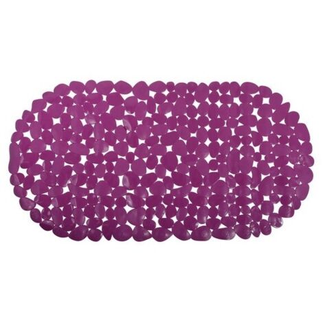 Tapis fond de baignoire PVC GALETS 35x68cm Violet MSV
