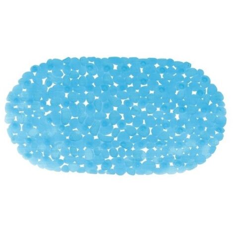 Tapis Fond de baignoire PVC GALETS 39x99cm  Bleu transparent MSV