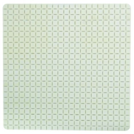 Tapis Fond de douche antidérapant Caoutchouc QUADRO 54x54cm Blanc MSV