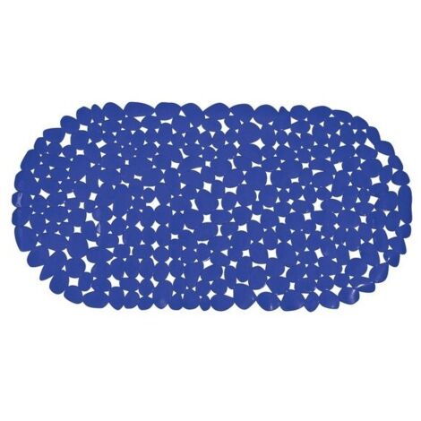 Tapis Fond de baignoire Pvc GALETS 35x68cm Bleu Marine MSV