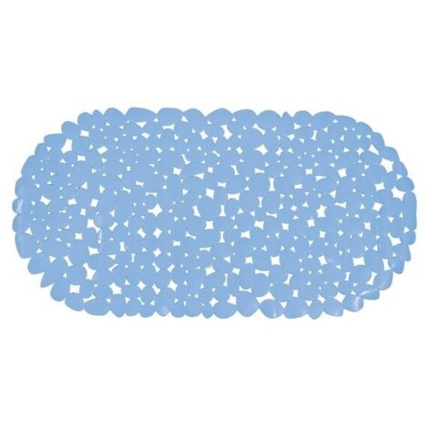 Tapis Fond de baignoire PVC GALETS 39x99cm Bleu Ciel MSV