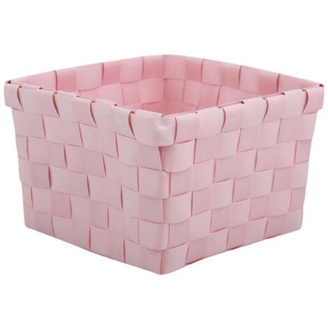 Panier De Rangement Rose Et Blanc - Neuf, Sans étiquette, Déco Salle De Bain