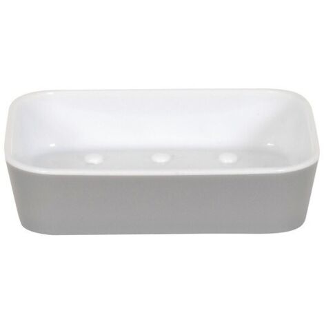 Porte-savon En PS Avec Revêtement Caoutchouc Soft Touch - Couleur Vert - Dimensions 11,8 X 8,8 X 2,7 Cm - 8
