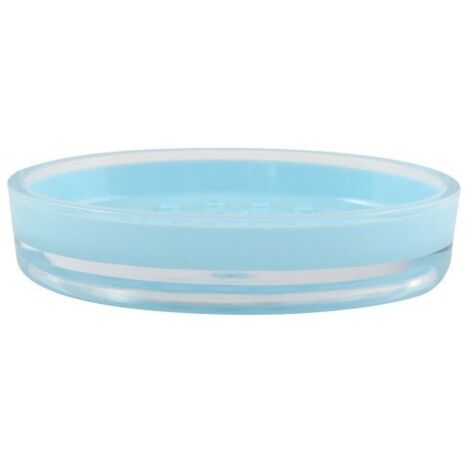 Porte Savon Acrylique TAHITI Bleu Clair MSV (1/2)