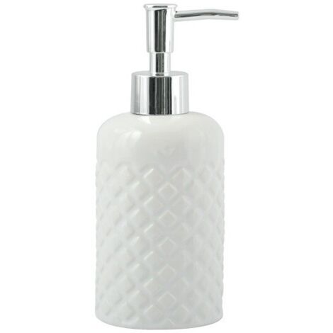 Distributeur De Savon Céramique MSV Amadora – Design Bleu Et Blanc, élégant Et Pratique Pour Salle De Bain Ou Cuisine - 2