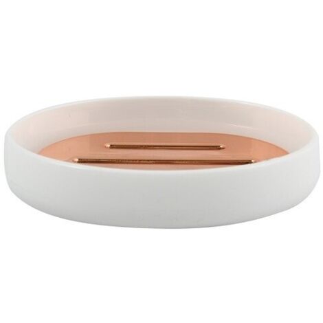 Porte Savon PS PRETTY Cuivré & Blanc MSV