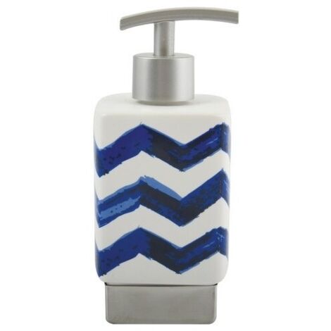 Distributeur de savon Céramique LE CAP  Bleu & Blanc MSV