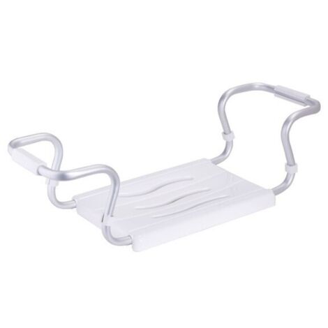 Grand siège de baignoire extensible 50-70cm Blanc - Max 120kg MSV (1/5)