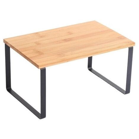Étagère De Cuisine Industrielle En Bambou Et Acier - 120 Cm De Haut - Design Moderne Pour Rangement Et Décoration (Noir Mat) - 12