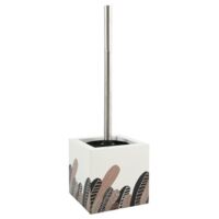 Brosse Wc avec support MDF & Acier Inox Motifs PLUMAS VINTAGE MSV