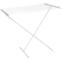 MSV – Etendoir à linge 10M en acier – Séchage extérieur – 1 niveau – Résistant à la corrosion – Dimensions 80x54x90cm – Couleur blanche