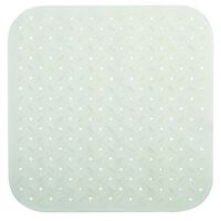 Tapis De Douche Antidérapant 54x54 Cm - Caoutchouc Naturel, Ventouses, Lavable Machine - Couleur Rose