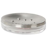 Porte Savon PS & Inox PAPEETE Transparent & Gris MSV