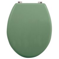 MSV – Abattant wc MDF vert basil mat – Charnières inox – Surface hygiénique facile à nettoyer – Dimensions 43/45x37x5,6cm