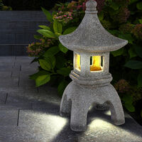 habilitar medianoche Federal Pagoda decoración de jardín Figuras de luz solar Luces solares para figura  de decoración exterior, óptica