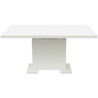 Table extensible de salle à manger Blanc brillant - Blanc