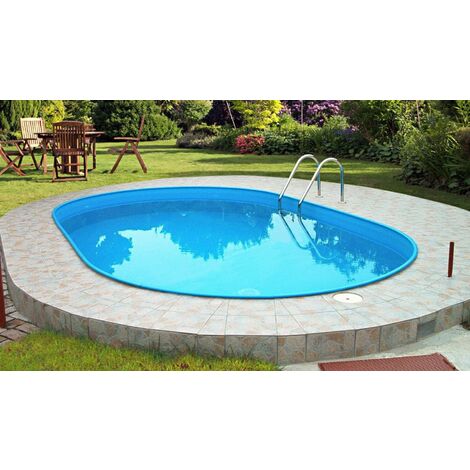 Summer Fun Stahlwandbecken Rhodos Exklusiv Oval 4,00m X 8,00m X 1,20m ...