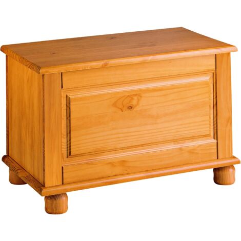 Baul , pino macizo, Moblit, serie Canet, medidas: (46x70x39) cm ( altoxanchoxfondo), color miel