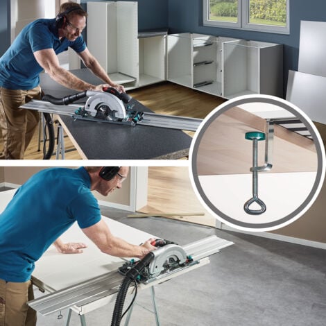 wolfcraft I FKS 145 Führungsschiene I 6913000 I für netzbetriebene und Akku- Handkreissägen geeignet, für Schnitte bis 110 cm, platzsparende Aufbewahrung