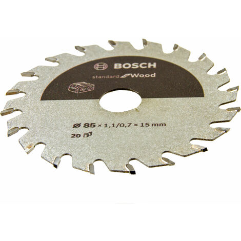 Optimiert Bosch mm, Kreissägeblatt x 85 für Holz, x 1.1 Zähne, 20 für Akku- 15 Professional
