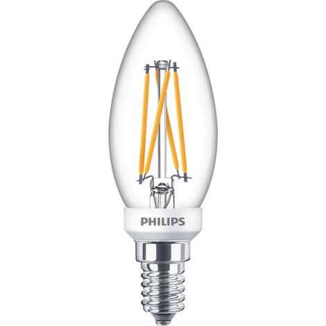 4X 8W Philips Candle Opal CFL Warm White ES Energy Saver E27 Light Bulb 