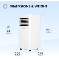 Devola Portable Air Conditioner - 9000BTU - White