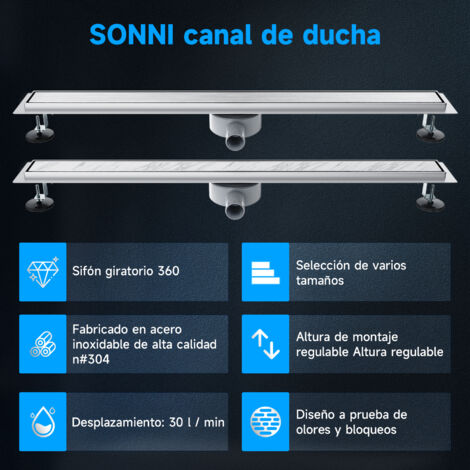 Sifón Con Filtro Antiolores Para Ducha - Juego Desagüe Plástico 3 Pulgadas