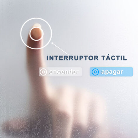 SONNI Espejo Baño con Luz Antivaho 100x60 cm Espejo Baño LED Pared con Interruptor Táctil,Bajo Consumo