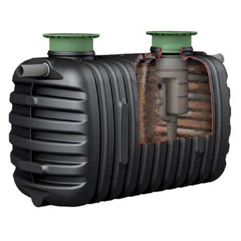 Klärgrube mit Filter 3000 Liter, 5 bis 11 Einwohner, Zertifikat CE