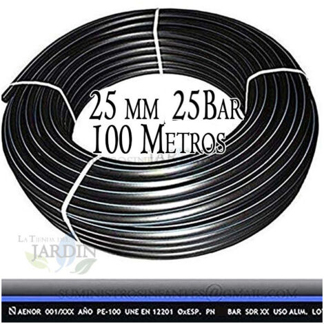 Rohr PE100 HD 100m 3/4'' 25mm PN25 flexible HDPE Wasserleitung Trinkwasserleitung Wasserleitungsrohr