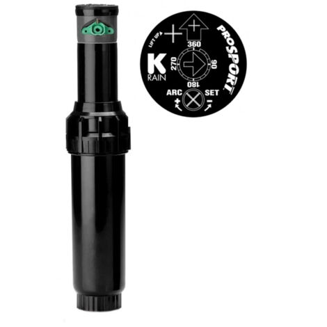 Bewässerungssprenger K-Rain ProSport 1''  Reichweite von 13 bis 23 m  Einstellbarer Winkel-Sprenger  Sektor- und Kreisbetrieb (1/4)
