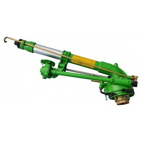 Agrar-Sprinkler 2'' Klicker Metall. Einstellbarer Bewässerungswinkel. Reichweite 25 bis 57 m. Impuls-Sprinkler, Bewässerungsrohr