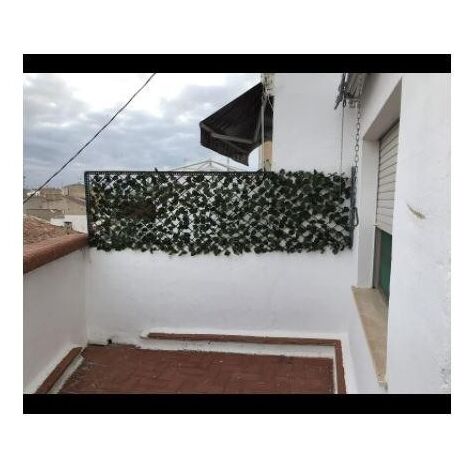 Emmevi Künstliche Hecke Mit Weidengitter – Ausziehbar, Efeublätter, 60x130 Cm Oder 90x180 Cm